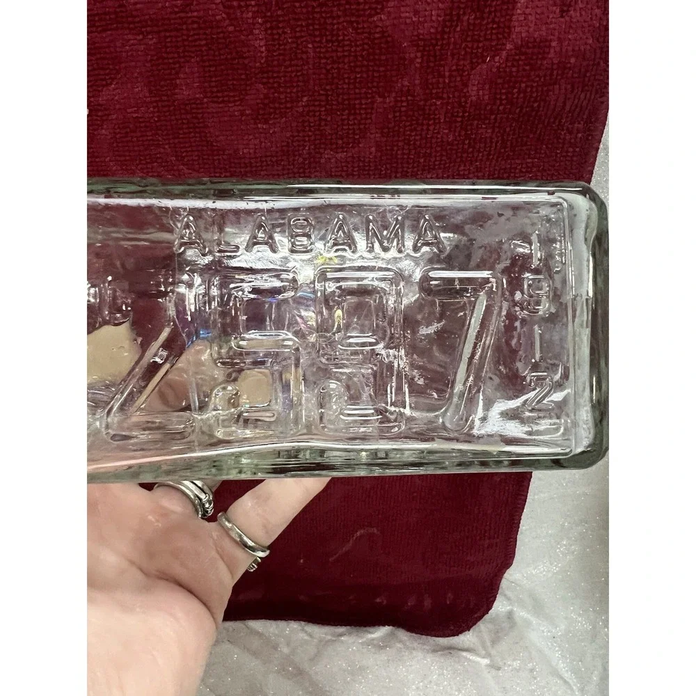 Walkers Deluxe Bourbon Decanter‎  License Plate VTG 70s  AL, LA, IOWA, NJ (1515)